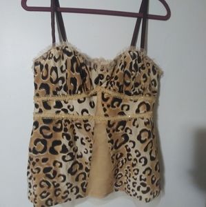 Leopard print bustier